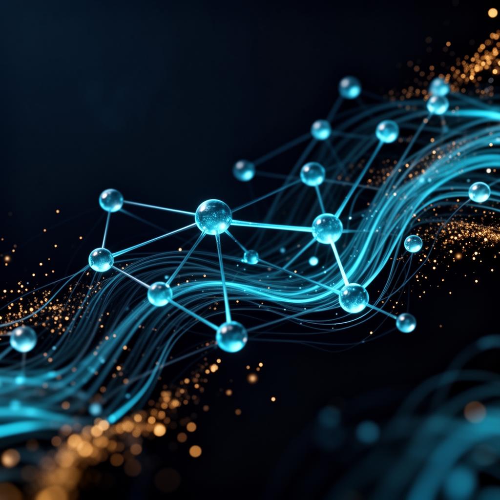 Northflow AI rendszerek vizualizációja — összekapcsolt adatcsomópontok